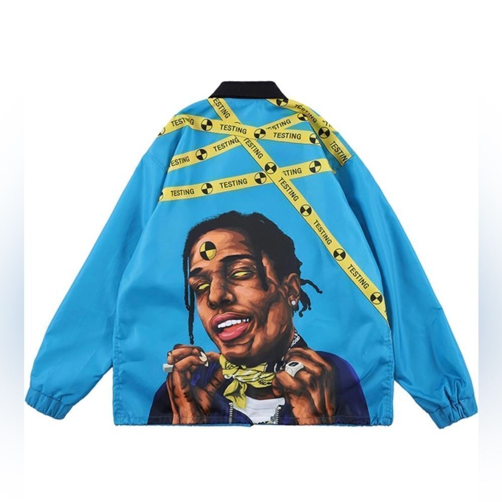 ASAP ROCKY Hip Hop Windproof Windbreakers Jacket - Picture 3 of 8